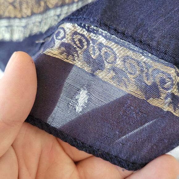 100% Silk Taj Mahal Rectangle Scarf Indian Culture Traditional Made In Cambodia - Picture 9 of 11